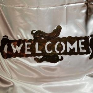 Metal Chili Welcome Sign